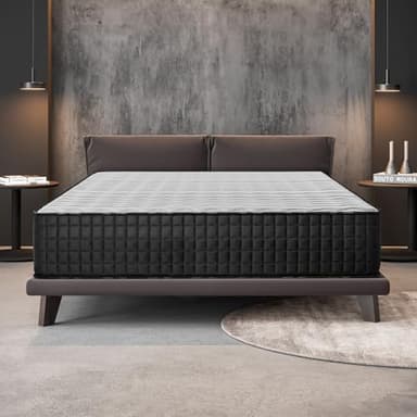 NATURALEX - Matelas Titanium 160x200-30 cm - Hybride - Noyau Mousse + Ressorts Ensachés Indépendants - Accueil Blue Latex - Soutien Mi-Ferme - Couchage Indépendant - Réversible - Fabriqué en Europe