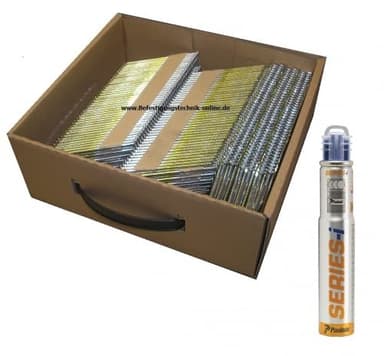 Clous à bande 34° - 2,8 x 55 mm - Anneau inoxydable A2 - 1 x gaz - Convient pour Paslode IM90Ci IM90Xi