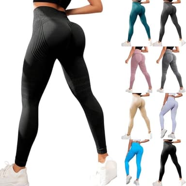 Leggings 3D Anti Cellulite, Legging Anti-Cellulite à Compression - Minceur Taille Haute sans Couture Yoga Fitness Pantalon Sport New