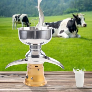 OMGGYER Séparateur électrique pour le lait et la crème - 50 L/H - Avec épaisseur de la crème réglable - Idéal pour la fabrication de crème et de lait écrémé