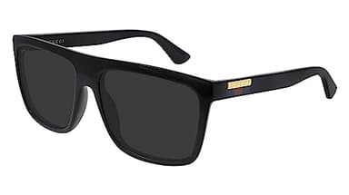 GUCCI GG0748S Lunettes de soleil pour homme, noires, grises, taille 59, Noir, 59-17 - 145