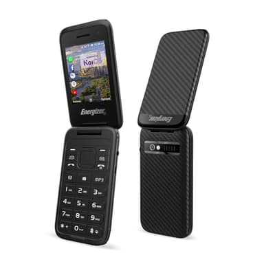 Energizer - Téléphone Portable - Mobile Senior à Clapet - Clavier Grandes Touches - Physique E282SC - Batterie 1400 mAh - Double Sim (Nano SIM) - 4G LTE - Garanti 3 Ans - Noir - Débloqué - Caméra 2MP