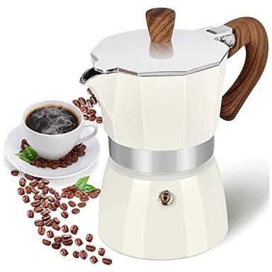 Retoteng Stovetop Machine à expresso 3 tasses à expresso Moka – 141,7 g Machine à café cubaine manuelle en aluminium de qualité supérieure Moka italienne Greca
