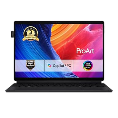 ASUS ProArt PZ13 OLED; Copilot+ PC HT5306QA-LX012W 13 Pouces 3K PC Portable (Processeur Snapdragon X Plus X1P 42 100 3.4GHz, 16GB LPDDR5X RAM, 1TB M.2 NVMe 4.0 SSD, Windows 11 Home) - Clavier AZERTY