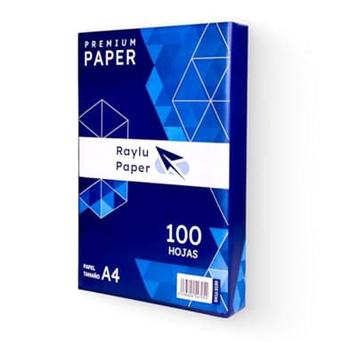 Raylu Paper - Papier A4 Multiusage Premium 100 Feuilles 80g pour Imprimantes Laser, Jet d'Encre et Photocopieurs, pour Bureau et Maison (A4, 100 feuilles)