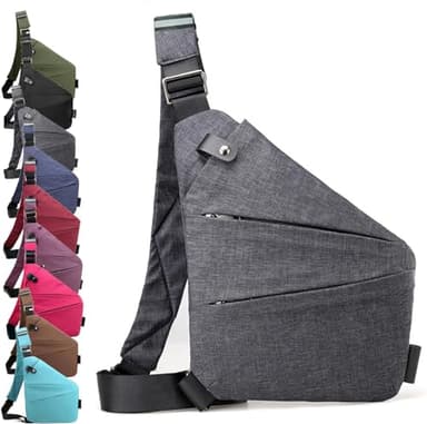 Sac de Voyage Femme et Homme, Léger, Simple et de Grande Capacité en Nylon avec Sac Bandoulière et Sac Poitrine Antivol