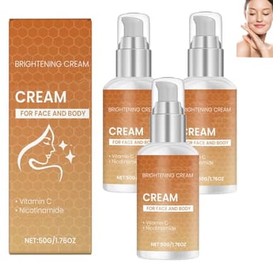 Crème visage éclaircissante et éclaircissante, hydratante en profondeur, réduit les rides et ridules, réduit les imperfections, anti-âge, lisse et unifie le teint, douce et sans danger. (3pcs)