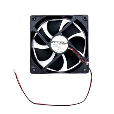 JZK DC 12V Ventilateur de refroidissement 12cm 12025 Ventilateur hydraulique à double roulement à billes Ventilateur sans balais 120 mm pour machine à glace, refroidisseur, ventilateur de boîtier PC,