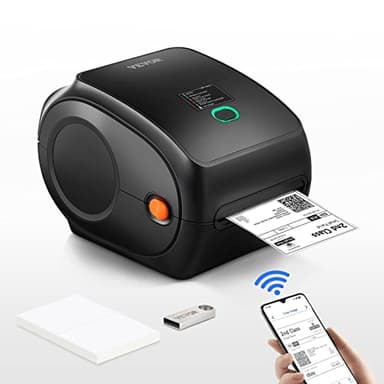 VEVOR Imprimante Étiquettes Thermique Direct 4x6 Code Barre USB Bluetooth 150 mm/s 300 dpi pour Colis Expédition Compatible Amazon/eBay/Etsy/UPS Prise Charge Windows/MacOS/Linux/Android/IOS/Chromebook