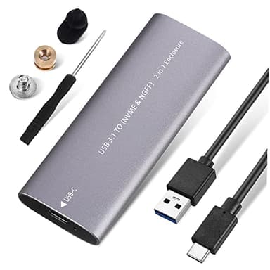 Veemoon Disque Dur Externe Portable Ssd M2 Nvme 1 to Aluminium USB Type-c Compatible Pc/Et Pratique