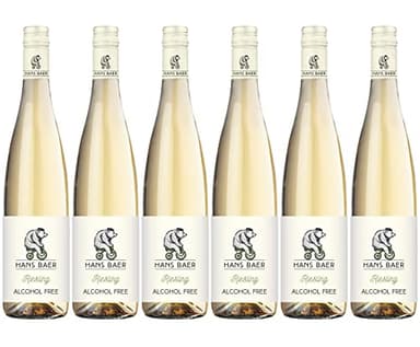 Hans Baer - Riesling désalcoolisé - Vin blanc sans alcool (6 x 0,75 L)