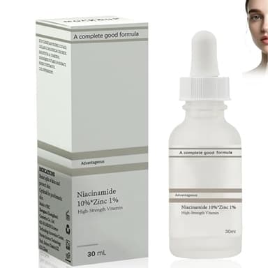 30ml Niacinamide Serum, Sérum Clarifiant pour le Visage, Niacinamide 10% + Zinc 1% Sérum, Serum Anti Tache Visage, Pour une Peau Lumineuse et Sans Imperfections, pour Tous Types de Peaux