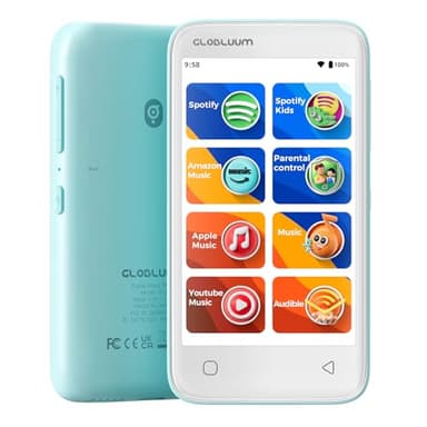 Lecteur MP3 pour enfants, contrôle parental, 80 Go, prend en charge Spotify et Audible, Bluetooth et WiFi (bleu)