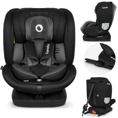 LIONELO Bastiaan I-Size Siège Auto Pivotant à 360° pour les Enfants de 0 à 36 kg et de 40 à 150 cm, Installation Face et Dos à la Route, ISOFIX Sangle TopTether