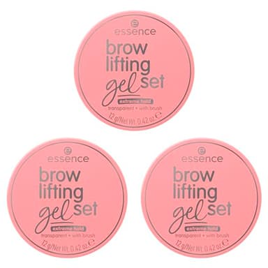 Essence brow Lot de 3 gels lifting pour sourcils, transparent, durable, définissant, fixant, translucide, végétalien, sans particules de microplastiques, sans nanoparticules, sans parfum, 3 x 12 g