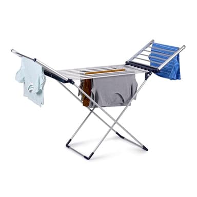 Dirt Devil Sechoir a Linge Electrique DD6003 – Etendoir Linge Chauffant - Séchoir à Linge Étendoir Électrique 230W – Étendoir à Linge – Longueur de Séchage de 12 mètres - Protection IPX1 - Aluminium