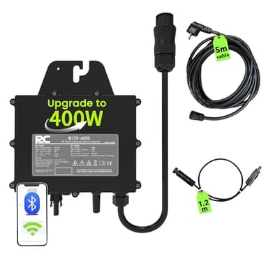 RC Micro onduleur 400W, entrée CC 25-60V, onduleur modulaire PV, micro onduleur MPPT, prise en charge de la surveillance à distance WiFi