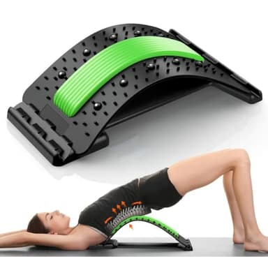 Appareil d’Étirement du Dos à 3 Niveaux – Correcteur de Posture et Support Lombaire | Soulagement du Mal de Dos, Relaxation Musculaire, Yoga & Fitness