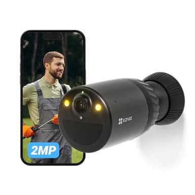 EZVIZ BC1C Caméra Surveillance WiFi Extérieure sans Fil 1080P, Autonomie de 210j, Camera avec Batteries 7800mAh, Détection de Personne, Vision Nocturne en Couleur, Audio Bidirectionnel, IP66 Etanche