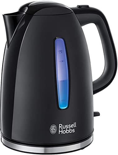 Russell Hobbs Bouilloire Electrique [Ultra rapide] Textures+ (1,7 L, 2400 W, Ouverture automatique, Marqueurs 1/2/3 tasses, Economie d'énergie, Eclairage LED, Filtre anticalcaire amovible) 22591-70