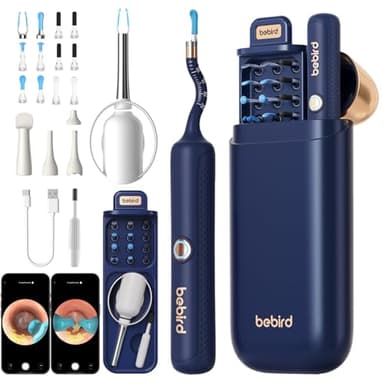 Bebird Otoscope Oreille, 1920P HD Flexible Camera Iscope, Caméra Oreille avec Pince, Nettoyant Oreille pour l'examen des oreilles/nez/gorge, Outil de Nettoyage d'oreille pour Adultes et Enfants
