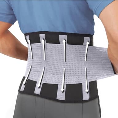 The Restored Ceinture lombaire, la seule ceinture certifiée par la UK National Back Pain Association, soulagement des lombaires inférieurs (L) noir/gris