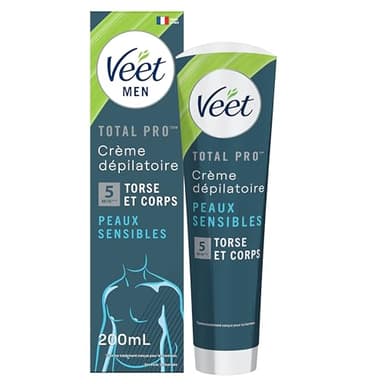 Veet Men - Crème Dépilatoire Homme - Peaux Sensibles - 200 ml
