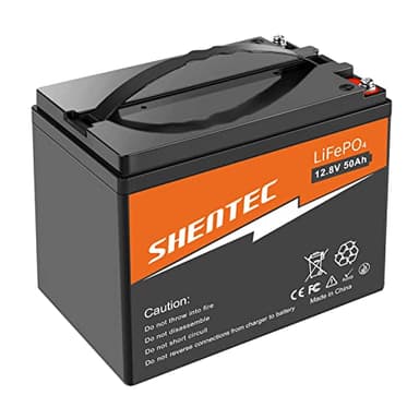 Batterie LiFePO4 12V 50Ah avec protection BMS et 3000 cycles, batterie lithium 12V à décharge profonde pour camping-car, système solaire, bateau, maison, kit panneau solaire, camping