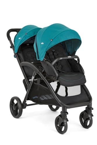 Joie - Evalite™ Duo - Poussette Double Légère - Siège Arrière Inclinable À Plat - Compatible Sièges Auto Et Nacelles - Suspension 4 Roues - Harnais 5 Points SoftTouch - Dès la naissance (Capri)