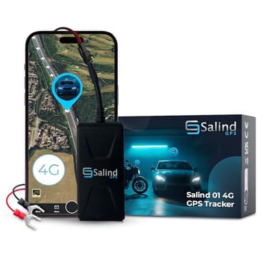 Salind GPS 01 4G- Traceur GPS pour Voitures, Motos et véhicules avec Carte SIM, Application pour Android et iPhone, localisation Live en Temps réel, Mini Traceur GPS - Réseau 4G