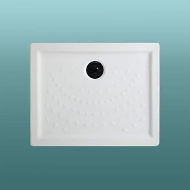 Kiamami Valentina - Receveur de Douche en céramique Blanche antidérapante 100x70 h6cm Malte