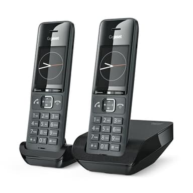 Gigaset Comfort 520 Duo - 2 Téléphones DECT sans Fil - Design élégant - qualité Audio supérieure - Blocage d'appels - Répertoire Jusqu’à 200 Contacts - Gris [Version française]