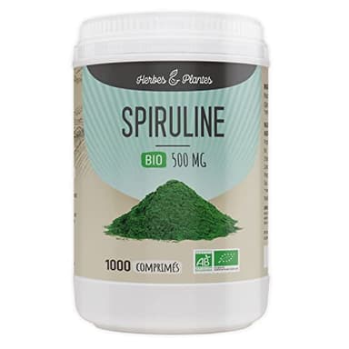 Herbes Et Plantes Spiruline Bio 1000 Comprimés 500 mg