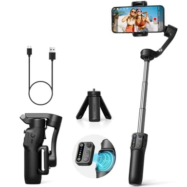 hohem Stabilisateur Smartphone iSteady X3 SE Plus, Stabilisateur de Téléphone 3 Axes pour iPhone, avec télécommande Amovible, Tige Extensible, Gimbal Portable et Pliable pour l'enregistrement vidéo