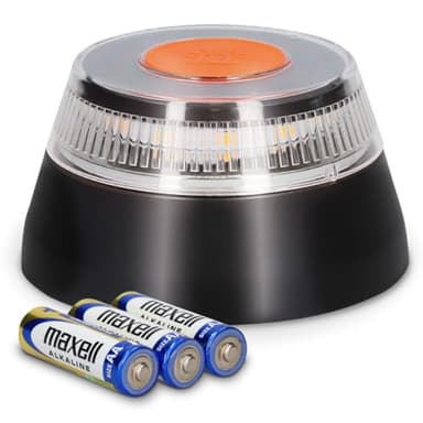 PMK GRUPO Feu d'urgence pour voiture homologué DGT avec géolocalisation, lumière de panne voiture, visibilité 1 km, balise V16 avec GPS et base aimantée, 1 unité