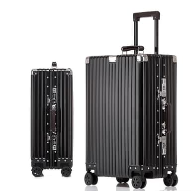 Meoky Valise en métal Valise Portable en Alliage d'aluminium 4 Roues Bagage à Main 3 Chiffres Serrures à Combinaison,6,20in