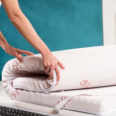 Surmatelas 140 x 190 cm Topper sur-Matelas H 6cm Correcteur pour Lit 2 Personnes Adulte pour Corriger Matelas avec Housse Amovible Respirante et Lavable pour Un Sommeil Meilleur et Confortable