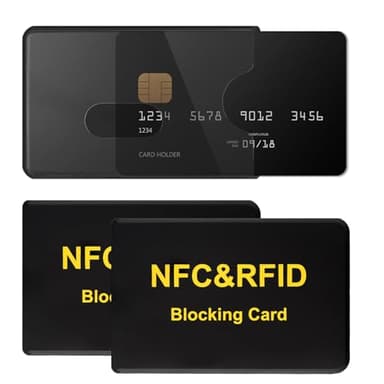 Lot de 3 Pièces Etui Protection Carte Bancaire,Bloqueur RFID et NFC Etui Carte Bancaire Anti Piratage,Porte Carte Bancaire sans Contact pour Carte de Crédit,Carte Bleue et Cartes D'identité