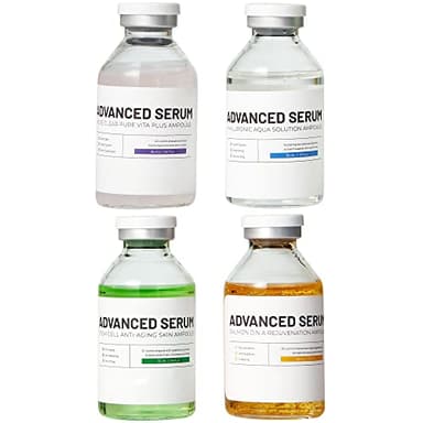 BRÜUN Advance Sérum Coréen Microneedling - Kit 4 Booster Ampule pour Visage et Corps - Avec (Sérums Contrôle AC + SC + SD + HY Control) - Utilisation avec ou sans Dr Pen