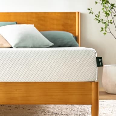 Zinus Matelas 140x190 Hauteur 20cm - Matelas au thé Vert en Mousse à Mémoire de Forme - Haute Résilience Respirant -Durable et Doux pour la Peau -Matelas pour lit Adulte et Enfant -Conçu en France