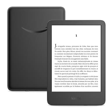 Amazon Kindle (Nouvelle génération) - Le plus léger et compact, avec écran antireflets, changements de page plus rapides et éclairage avant réglable - 16 Go - Sans publicités - Noir