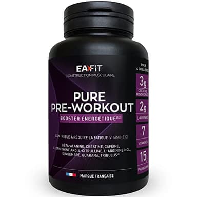 EAFIT Pure Pre-Workout - 330g - Saveur Fruits Rouges - Booster énergétique - Certifié Anti-Dopage