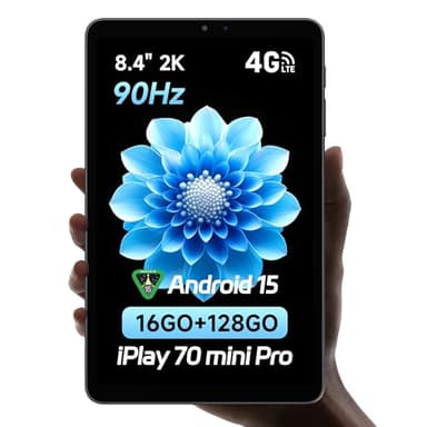 ALLDOCUBE iPlay 70 Mini Pro - Tablette 8 Pouces, 8,4" Écran, 1920X1200, 90Hz, MT8791, 16Go+128Go, 6050mAh, WiFi 6/4G LTE/GPS/Déblocage Facial, Mini Tablette Android 15
