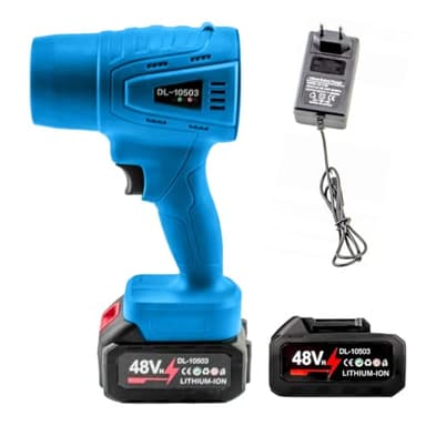 Souffleur à Feuilles sans Fil 1050W – 2 piles 48 V, vitesse du vent 210 km/h, moteur sans balais, design ergonomique pour la maison, la voiture et le jardin