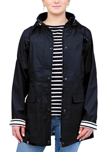 Breizh Ocean - Ciré Femme Imperméable - du XS au 4XL - Création Française GUIDEL - Manteau Femme à Capuche - Veste Imperméable avec Couture Impermeable