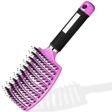 Brosse à Cheveux Magique - Démêlante Instantanée - Poils de Sanglier & Nylon - Anti-Casse & Anti-Statique - Pour Cheveux Bouclés, Lisses, Épais ou Fins - Hommes, Femmes, Enfants