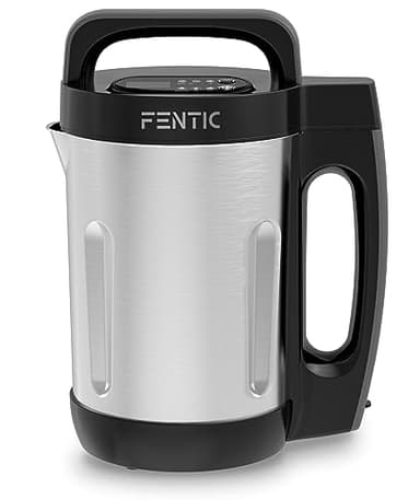 Fentic Blender Soupe | 1.6L | 5 Programmes | Affichage LED | Blender Chauffant | 900W | Acier Inoxydable/Noir