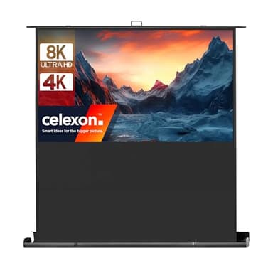 celexon Écran de Projection Portable Ultramobile Plus Professional Pull-Up 85" | 200x113 cm 16:9 | Écran de vidéoprojecteur 8K Full HD à déploiement Rapide | poignée de Transport + système à Ciseaux