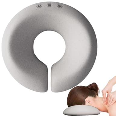 Smilbaley Oreiller de Massage Face verrs Le Bas, Oreiller Facial de Spa avec Trou, Oreiller De Massage pour Le Visage, Appui-Tête en Forme De U, pour Le Visage - pour Salon, Bureau, Table (Gris)