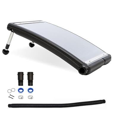 MaxxGarden Panneau Solaire Chauffant Portable pour Piscine - Panneau de avec Connexion de 38mm de Diamètre - Chauffage Solaire de Piscine Intérieur et Extérieur avec Hauteur Réglable 75x62x12cm
